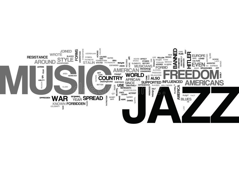 Concepto de la nube de Jazz The Forbidden Music Word